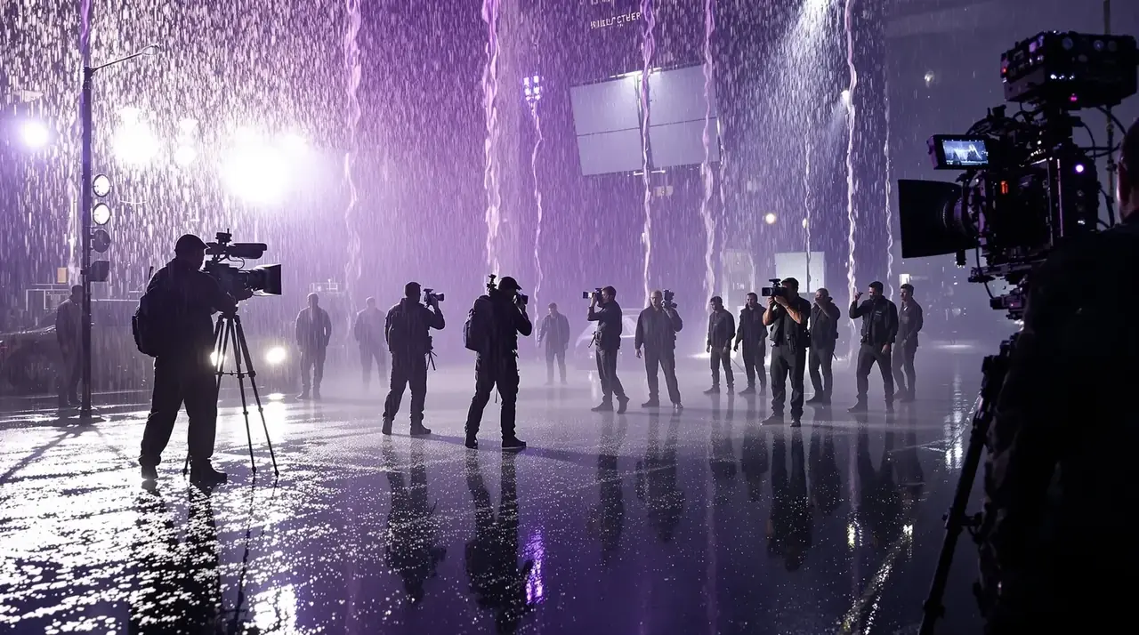 银色回声雨夜戏拍摄:一场戏拍了 17 个雨夜